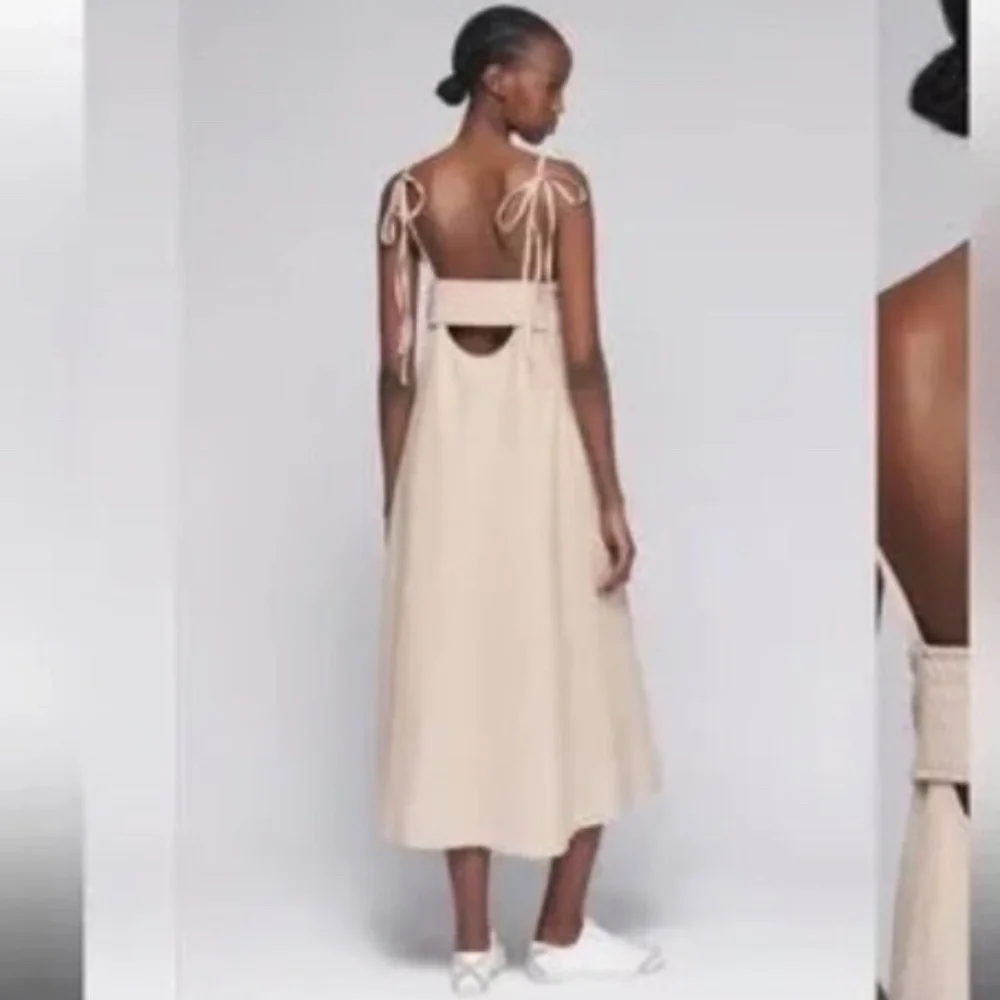 KOTN Seersucker Dress in Desert S - Picture 2 of 13